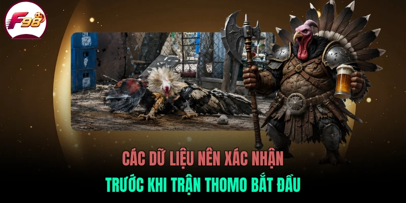 Các dữ liệu nên xác nhận trước khi trận Thomo bắt đầu
