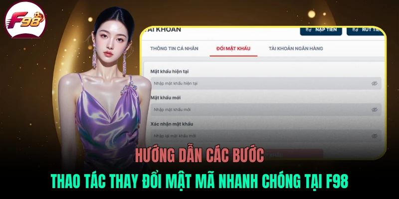Hướng dẫn các bước thao tác thay đổi mật mã nhanh chóng tại F98
